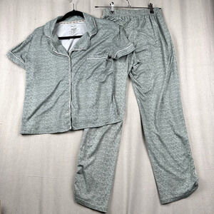 Nine West | Women's Pajama Set Small Petite Olive Green Short Sleeve And Pants